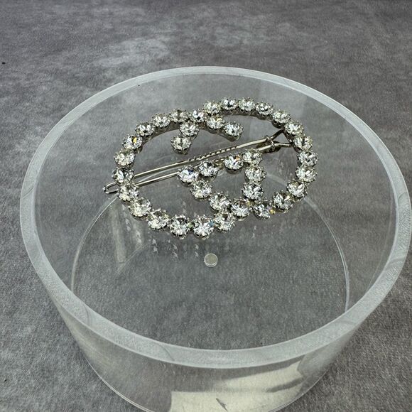 Gucci GG Interlocking Crystal Large Hair Pin Clip - Picture 4 of 10
